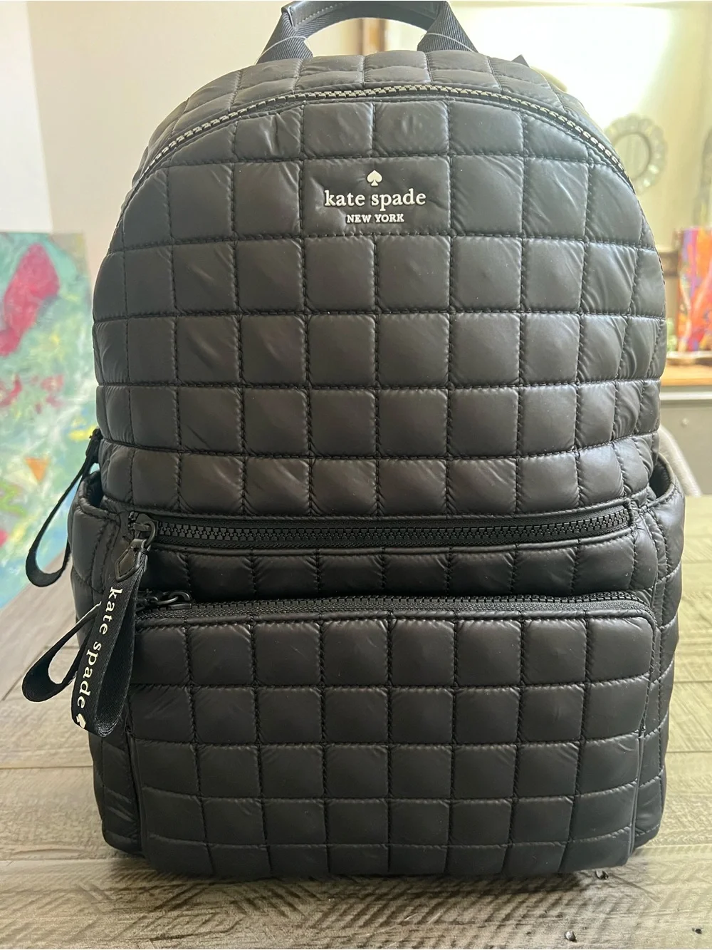 kate spade Black Quilted Camden Backpack